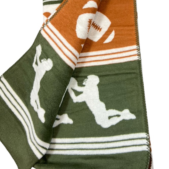 Docofil - ‘Football’ reversible luxurious throw. 51” x 67”. NWT. Last One! Firm! - Picture 2 of 4